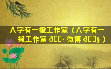 八字有一撇工作室（八字有一撇工作室 🕷 微博 🐧 ）